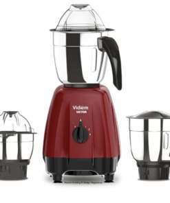 Vidiem Victor (Red) MG 715 A |Mixer Grinder 650 Watt With 3 Leakproof Jars With Self-Lock For Wet & Dry Spices, Chutneys & Curries |2 Years Warranty